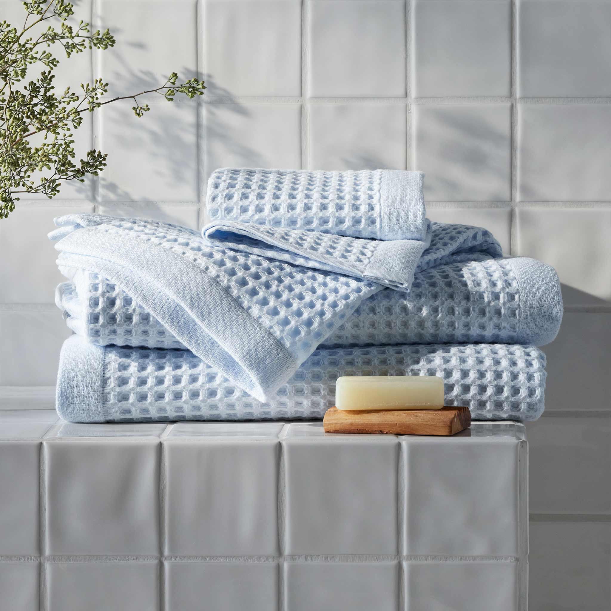 Dreamweave Waffle Bath Towels Set of 2 M7