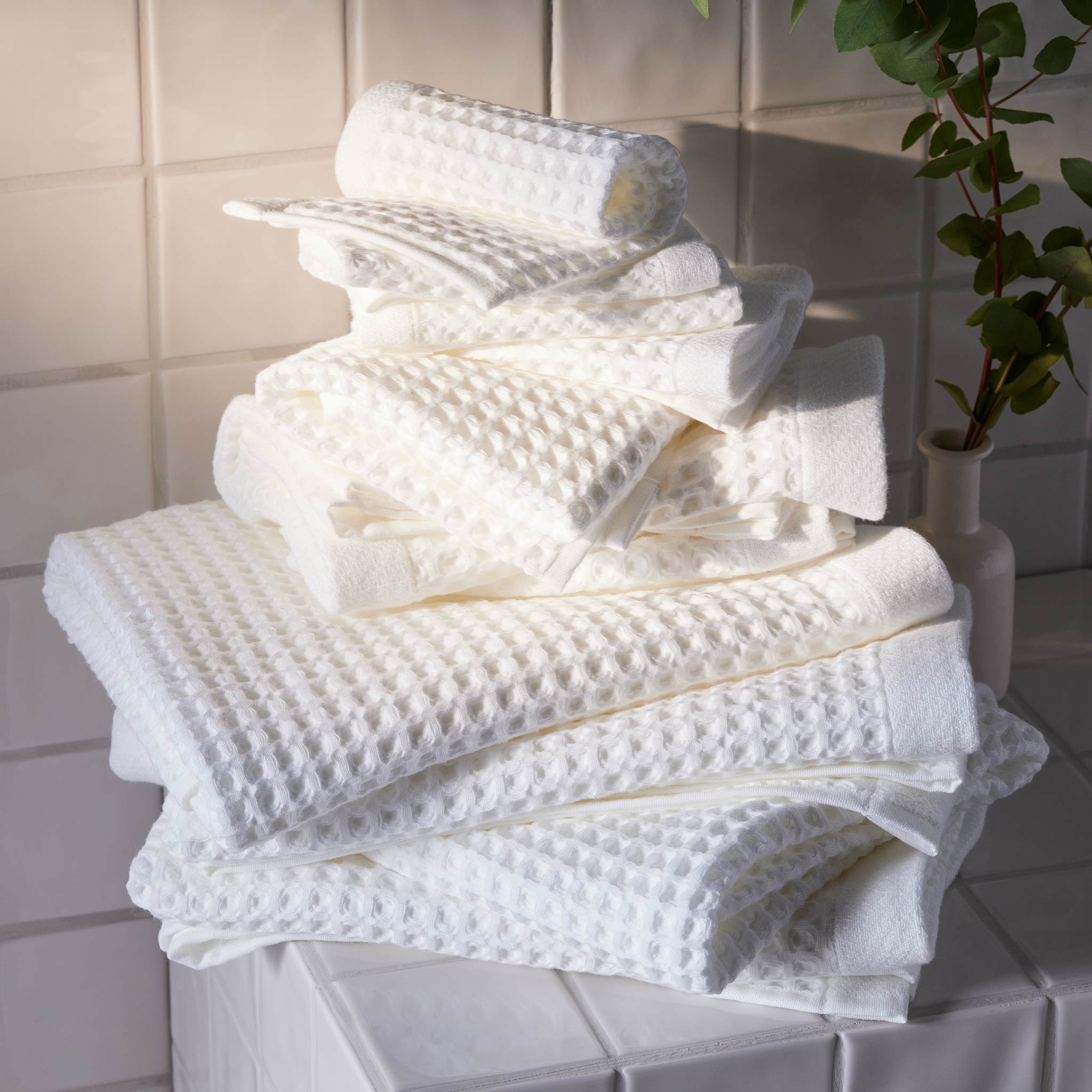 Dreamweave Waffle Bath Towels Set of 2 M7