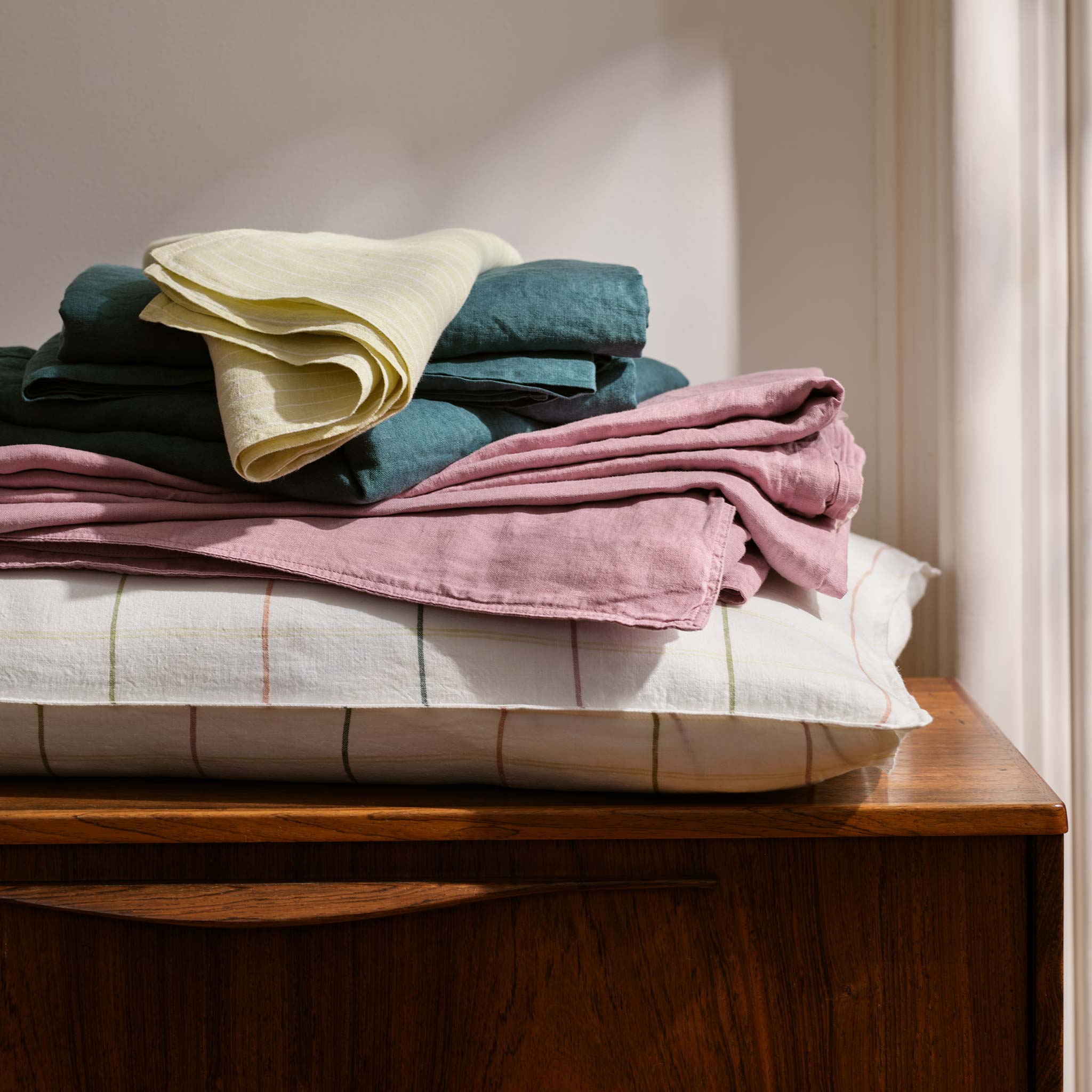 Washed European Linen Core Sheet Set I2