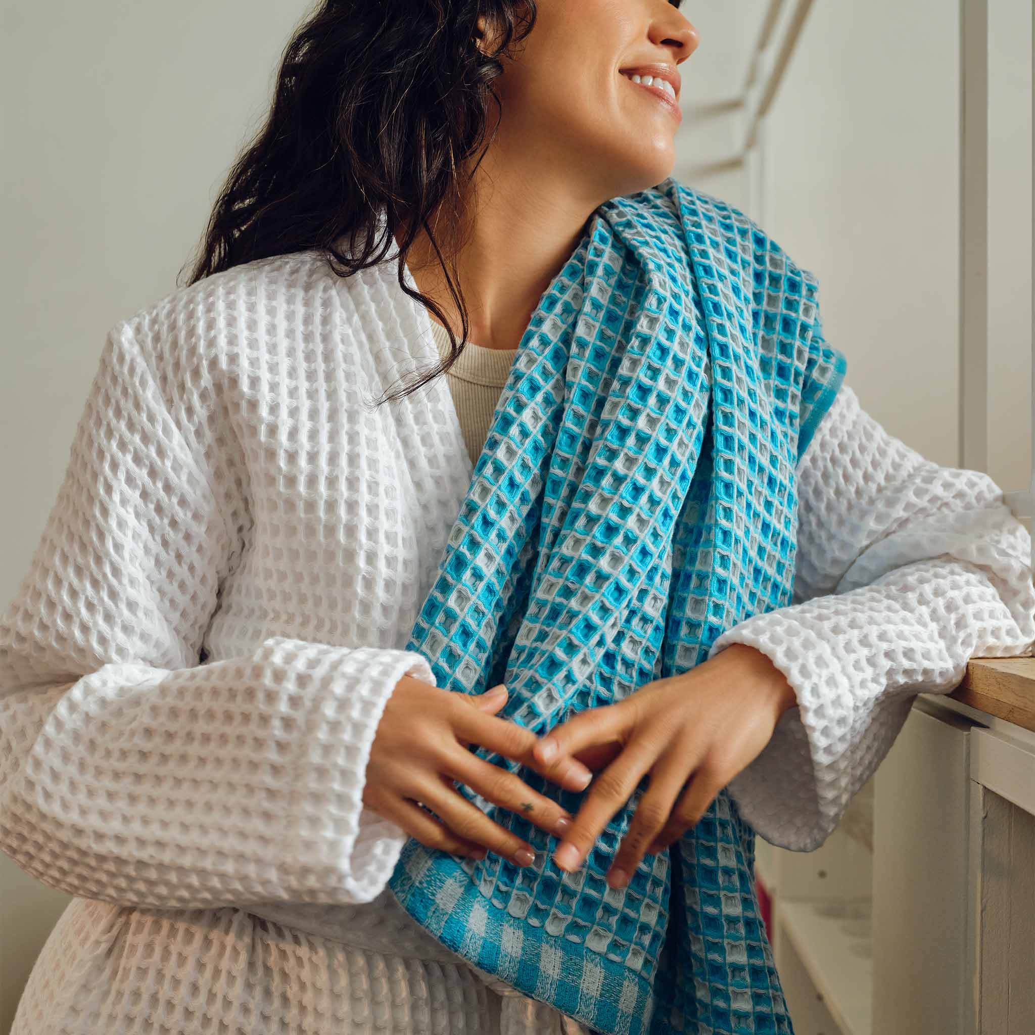 Dreamweave Waffle Bath Towels Set of 2 A8